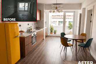 virtually stage your home, apartment, airbnb, or retail space