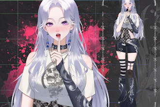 do a custom vtuber model with live2d rigging for streaming