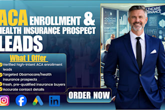 generate 10 exclusive aca enrollment and health insurance leads daily via fb ads