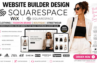 design squarespace wix clothing fashion brand boutique streetwear online website