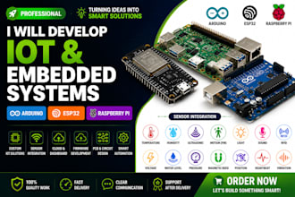 develop iot arduino esp32 raspberry pi projects and embedded systems fast