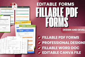 create fiilable PDF and interactive pdf forms in 3hrs fast delivery