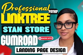 set up linktree, beacons, taplink, stan store, link in bio landing page, gumroad