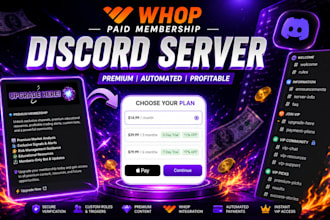 create your discord server with whop subscription