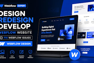 design redesign develop webflow website fix webflow issues webflow design