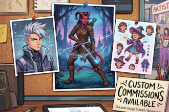 draw character art, fanart, illustration, custom commissions