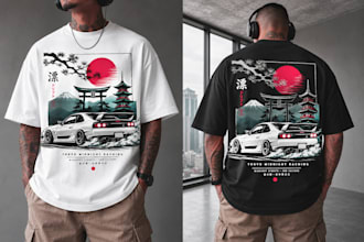 design custom japanese kanji vibe tshirt and streetwear