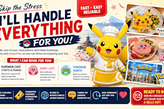 secure tickets for pokemon kanto, pokepark kanto and reservation for kirby cafe