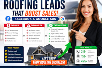 generate exclusive roofing leads and boost sales with facebook and google ads