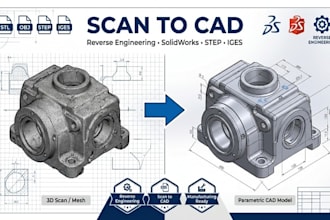 do reverse engineering convert scan data to cad model stl step for manufacturing