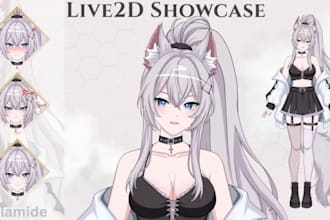 design and rig 2d vtuber model, live2d rigging, vtuber rigging, 2d rigging