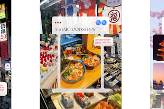 design aesthetic travel carousel posts for instagram