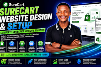 create modern surecart ecommerce website or redesign surecart website design