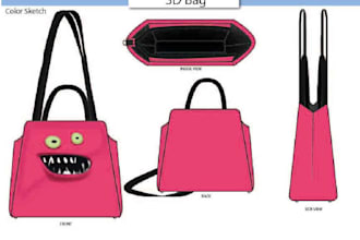 create professional handbag tech pack for manufacturing