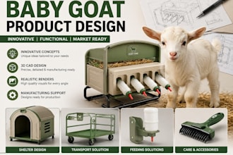 create professional baby goat product designs