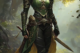 create a dnd art and d and d character for you