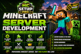 develop, setup and optimize your minecraft server professionally
