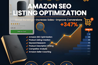 do amazon seo listing optimization, product description and research coaching