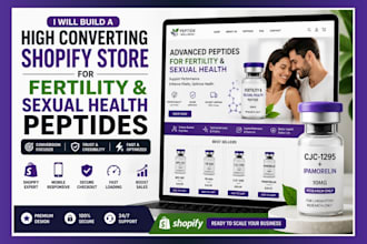 build wellness peptides shopify store for fertility sexual health peptides store