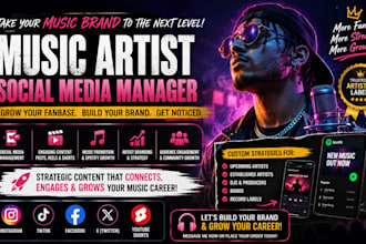 be your music artist social media manager content creator and brand consultant