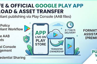publish your android app on my organization console and transfer ownership