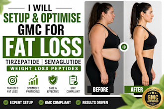 setup and optimise gmc for fat loss tirzepatide semaglutide weight loss peptides