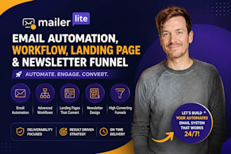 mailerlite email automation, workflow, landing page and newsletter funnel