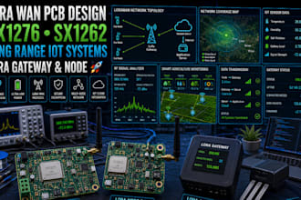 design rf lorawan pcb gateway stm32 long range iot hardware using sx1276 sx1262