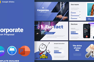 design corporate presentations, pitch decks and investor powerpoint slides