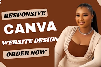 design a ugc portfolio website, canva landing page, and canva website