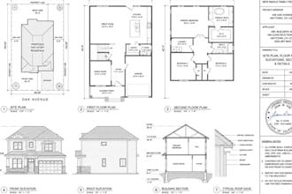 create city permit drawings, floor plans, blueprints and architectural plans