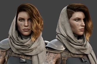 create 3d metahuman character sculpt 3d rigging vrchart character game modeling