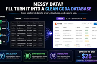 migrate and organize your data into coda