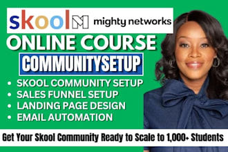 skool community setup skool online course community setup course sales funnel