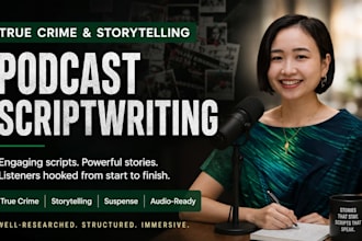 write engaging podcast scripts for true crime and storytelling