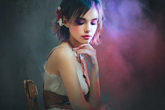 draw digital oil painting portrait