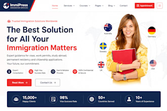 build wix immigration website law firm website visa consulting website