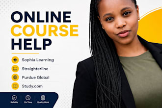 facilitate sophia learning, straighterline, studycom, purdue global, courses