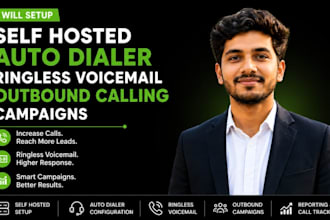 setup self hosted auto dialer, ringless voicemail, outbound calling campaign