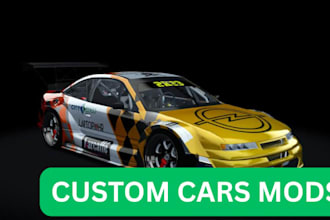 design custom car livery for fivem ems, police car, sports car, assetto corsa