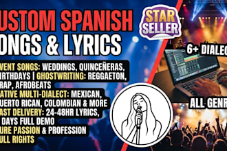 ghost write spanish reggaeton trap song lyrics as latin urban female songwriter