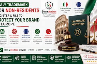 help non resident register and file italy trademark to protect brand in europe