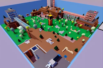 create 3d game environments, maps, assest and any object for roblox