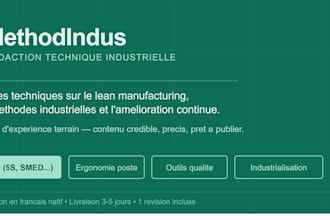 rediger des articles techniques methodes industrielles