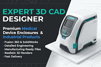 design medical device 3d cad, dfm drawings, and photorealistic renderings