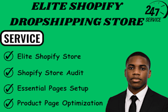 build an elite shopify dropshipping website and a professional store audit