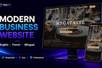 create a modern bilingual business website