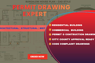 create architectural permit drawings and city permit plans for approval