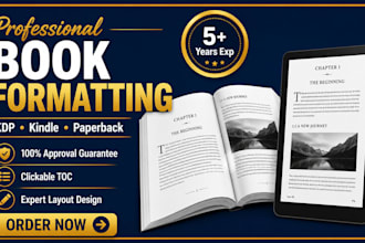 do fast KDP book formatting and ebook conversion, amazon kindle formatting
