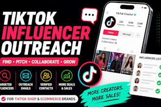 find and outreach tiktok influencers for your brand collaborations